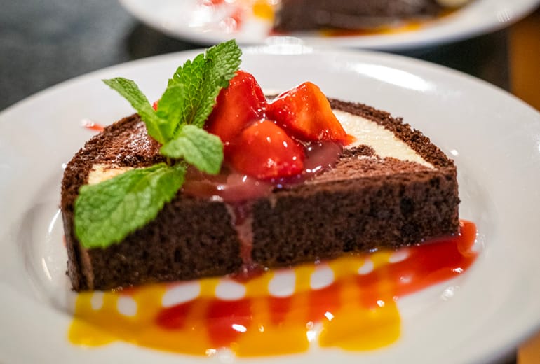 Beautifully presented dessert served at a golf club in Woking, ideal for events and venue hire in Woking