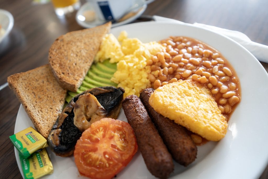full english breakfast at a restaurant in woking