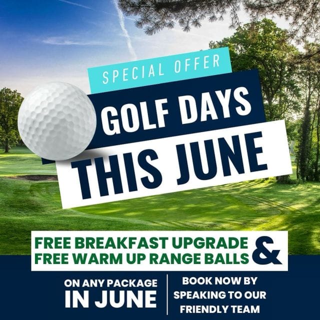 🚨 JUNE GOLF DAY SPECIAL OFFER ‼️ Book your golf day for any date in June and we’ll not only upgrade your breakfast to a Full English for FREE, we will also give your group FREE balls to warm up with on our @trackmangolf driving range. Offer for a limited time only. Contact details below:

☎️ 01484 722611
📧 info@hoebridgegc.co.uk