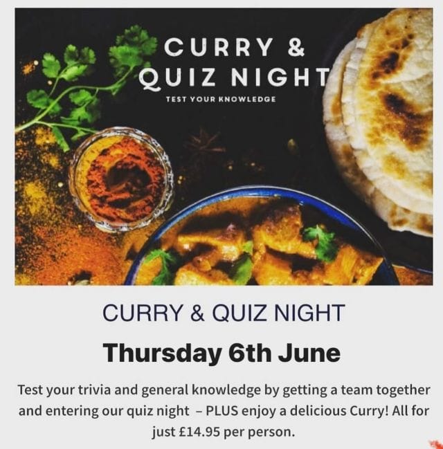 ⁉️ 🔍 We still have some space left for our Curry & Quiz Night on Thursday 6th June from 7pm! 🔎 ⁉️ Visit our website or call the club on 01483 722611 to test your knowledge! #quiz #curryquiz #hoebridgegolfcentre